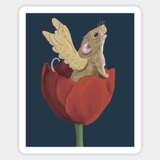 Tulip Mouse Sticker